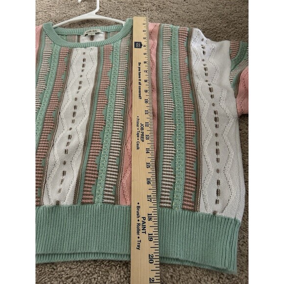 Cools Club Coogi Style Sweater Size 12 Groovy Unique Colorful Slightly Cropped - Picture 6 of 10